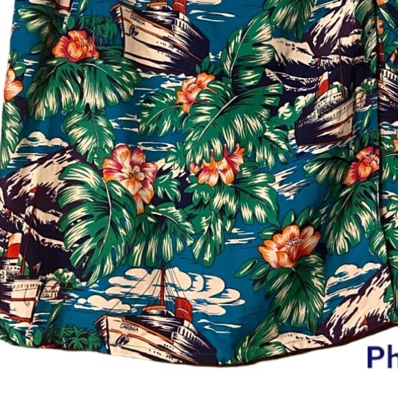 Alexander Campbell Tropical Vintage Wrap Style Cruise Ship Skirt Size 6 📦 - Picture 3 of 8